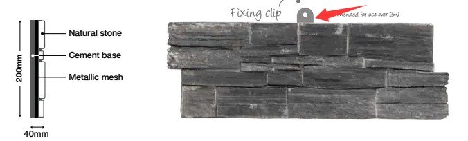 Whole cement hooks Sky Panel — stainless steel anchors embedded in high-density cement base for dual-fixation wall cladding