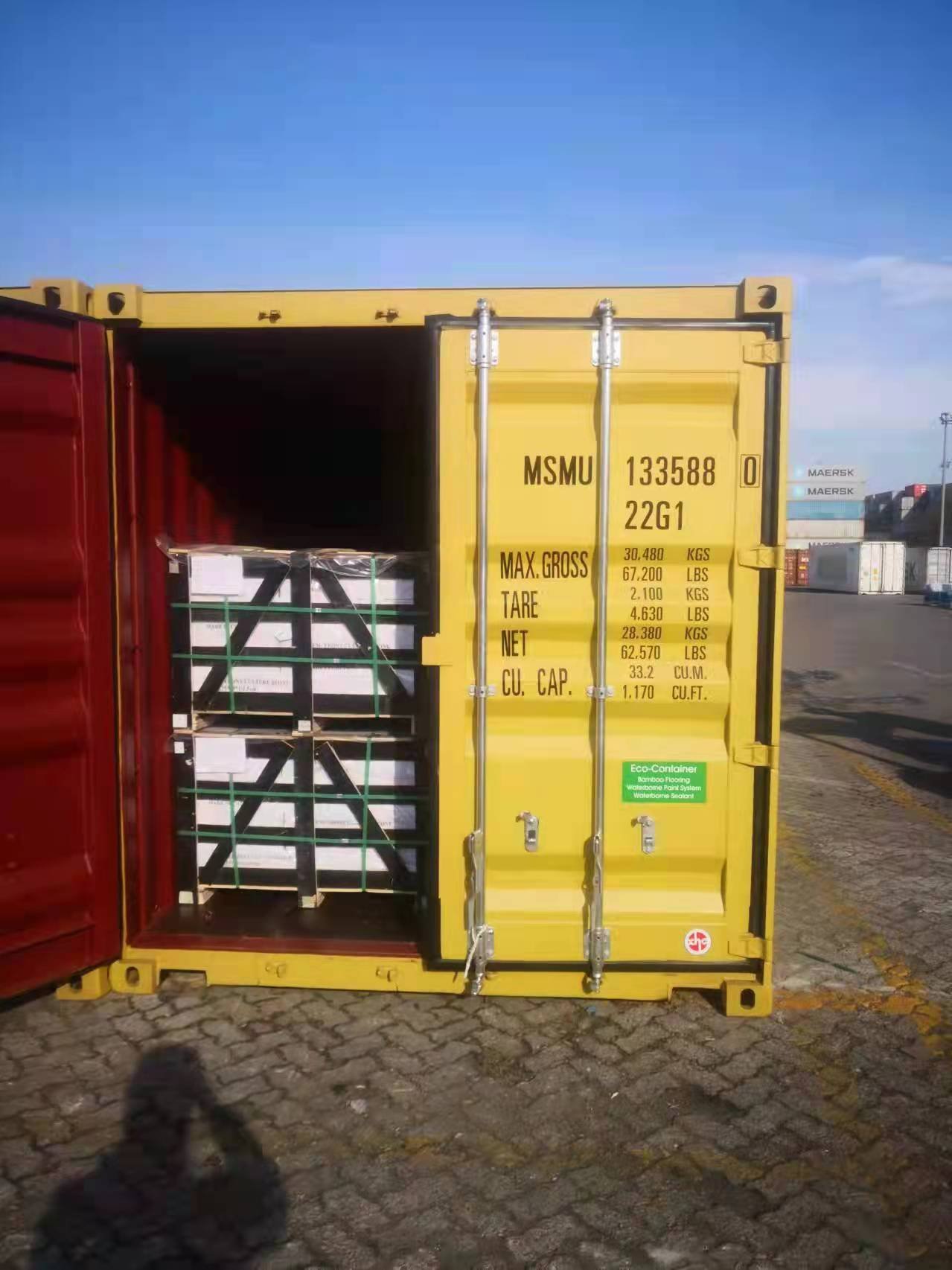 Optimized container loading maximizing payload for stone export