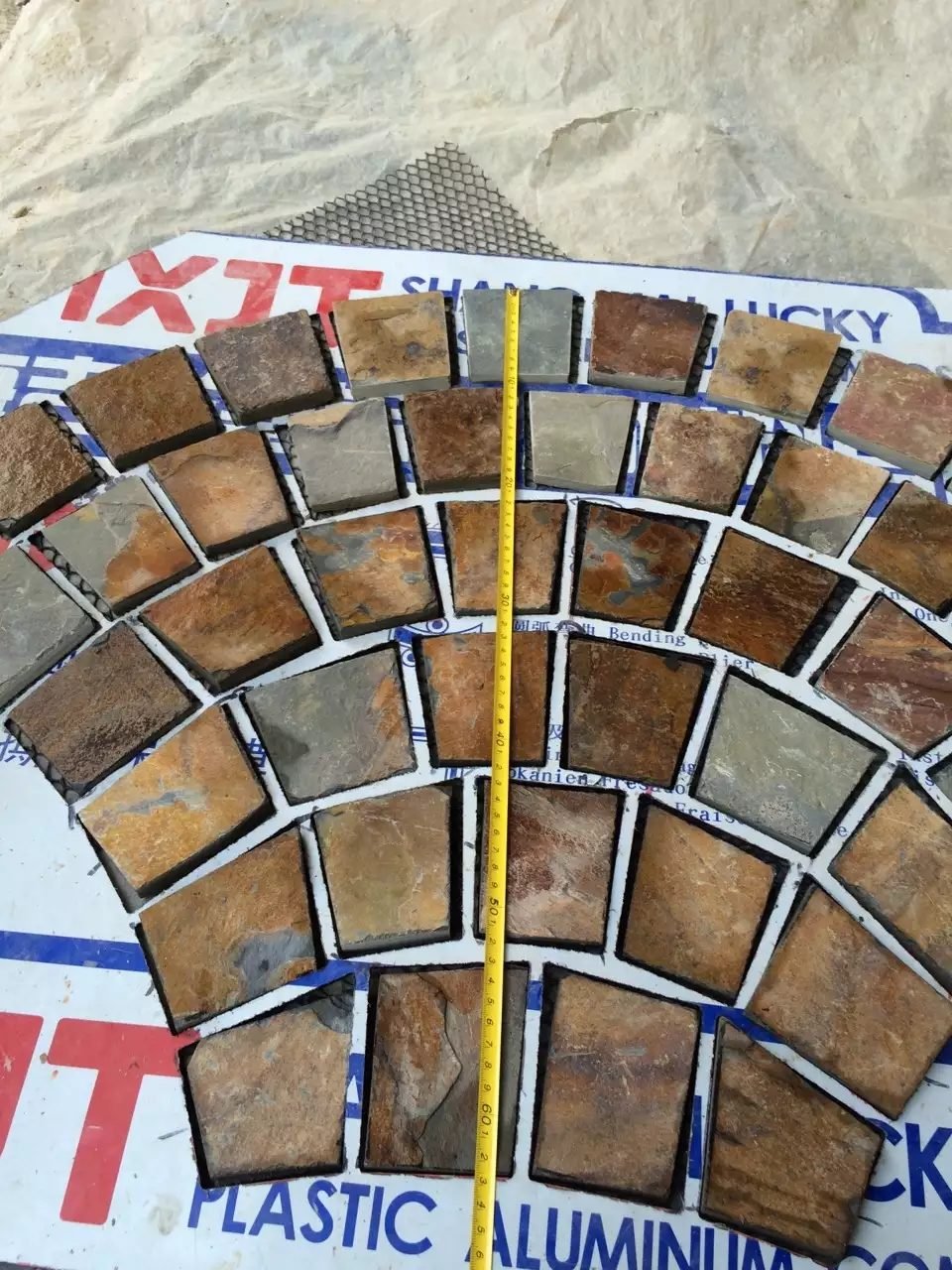 flagstone fire pit circle layouts - crazy paving flagstone irregular pieces for a backyard fire circle stone ring