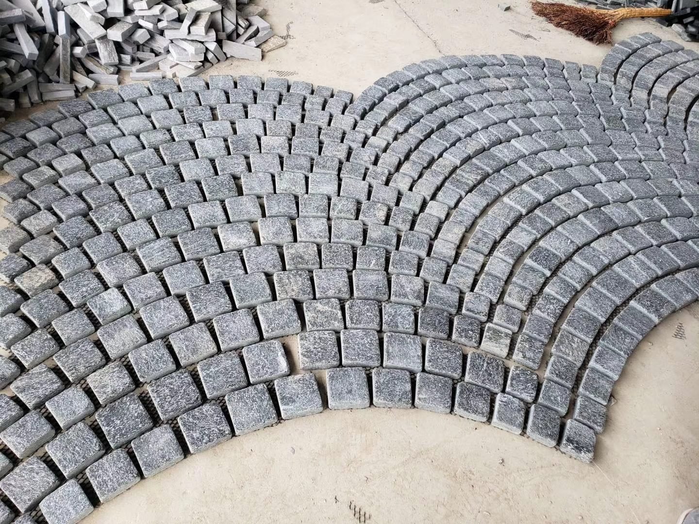 Crazy paving flagstone colorway, mesh-backed natural slate sheets for driveway and pool surround paving