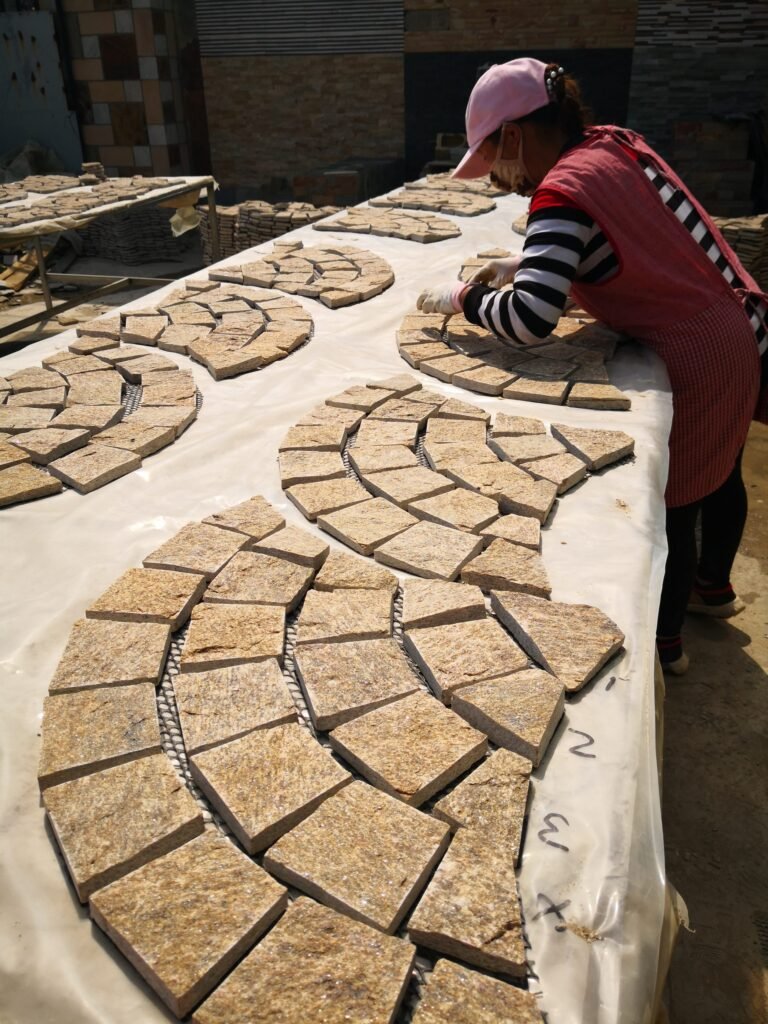 crazy paving flagstone main - natural slate flagstone wholesale and crazy paving for driveway, pool surround pavers and patio landscaping, non-slip salt-resistant pathway stone - photo 5