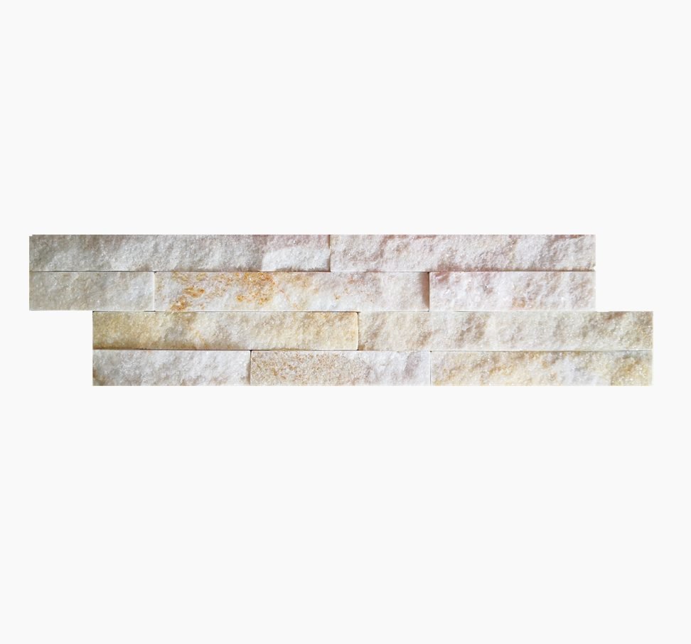 cream quartzite thin ledgestone split face tile 10x36cm