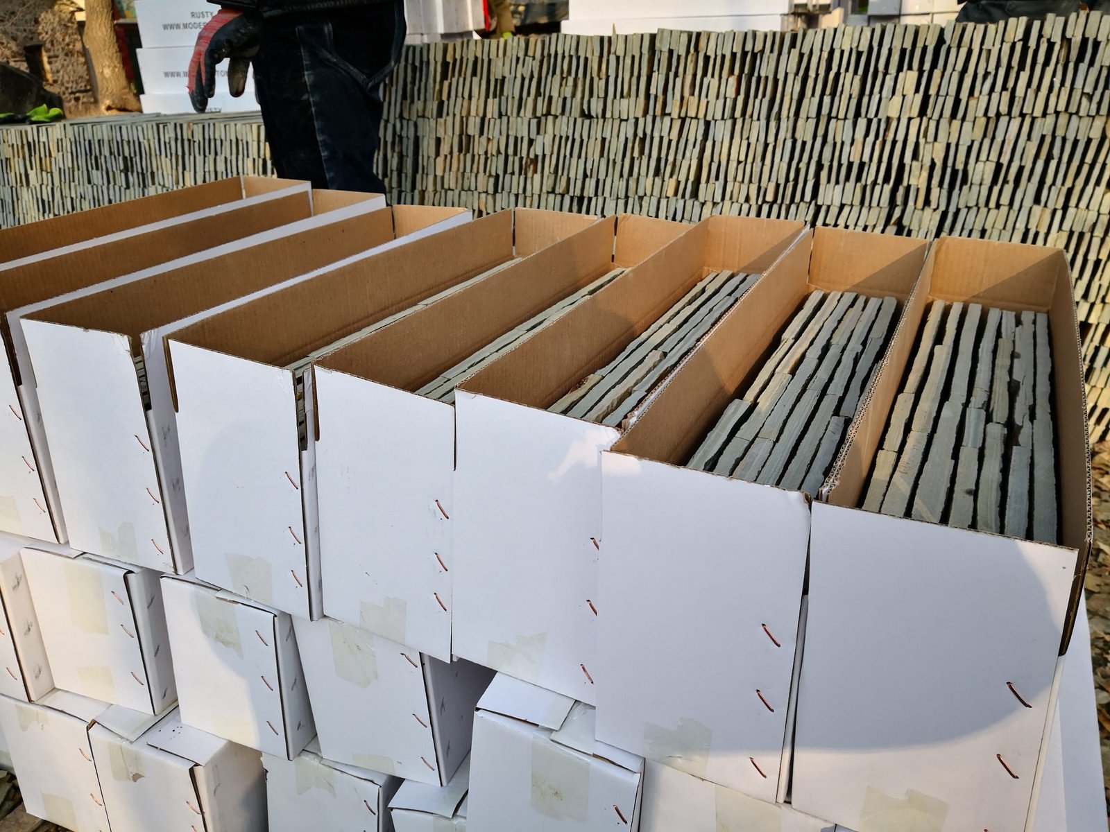 Airbag void fill securing crates against cargo shift