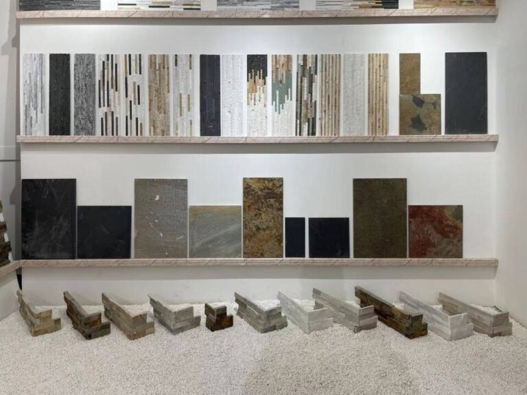 flat stacked stone corner pieces for clean 90 degree corner joints, staggered corner joint layout with no onsite 45 degree miter cutting, labor saving - photo 03