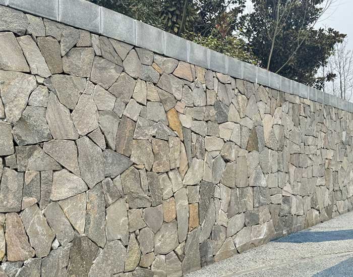 natural loose stone veneer wall cladding for luxury resort landscape architecture
