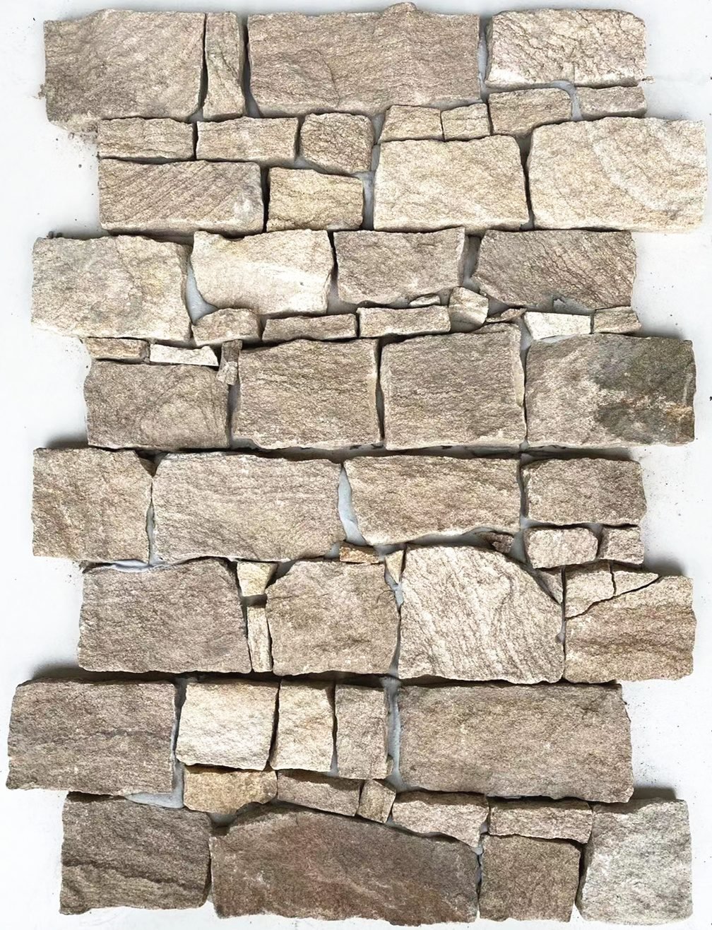 Interlocking z panel colorway, cement backed stone cladding 20x55cm for seamless commercial facades