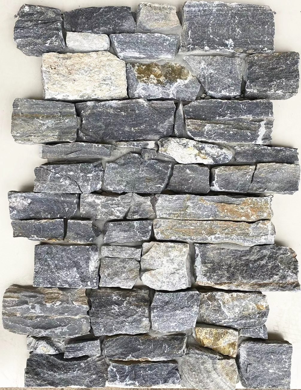 Interlocking z panel colorway, cement backed stone cladding 20x55cm for seamless commercial facades