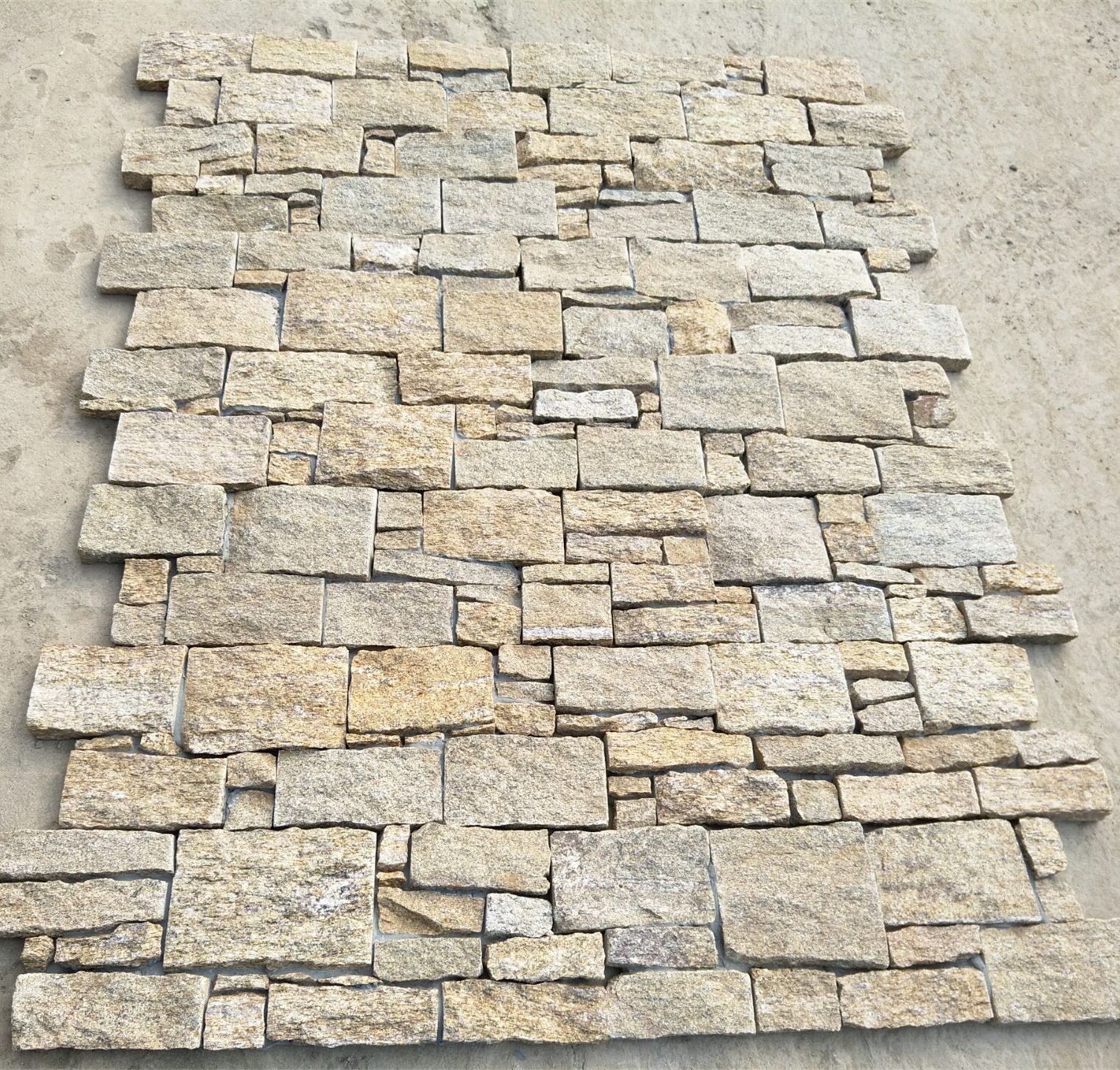 natural stone panel system - interlocking z panels with cement backing for exterior wall installation