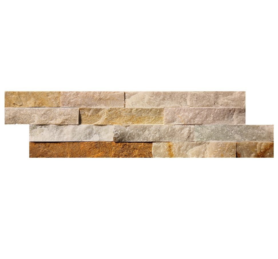 oyster quartzite mini ledgestone wall cladding - ultra thin stone veneer 36x10cm
