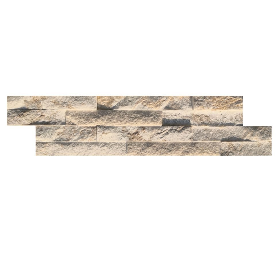 waterfall stone island - royal white quartzite thin ledgestone panel 10x36cm, ultra thin quartzite ledger stone for kitchen waterfall ends and island returns