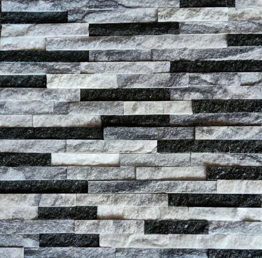 Stacked stone ledger panel TSP-014, natural split face 15x60cm wholesale colorway from the Yixian factory series