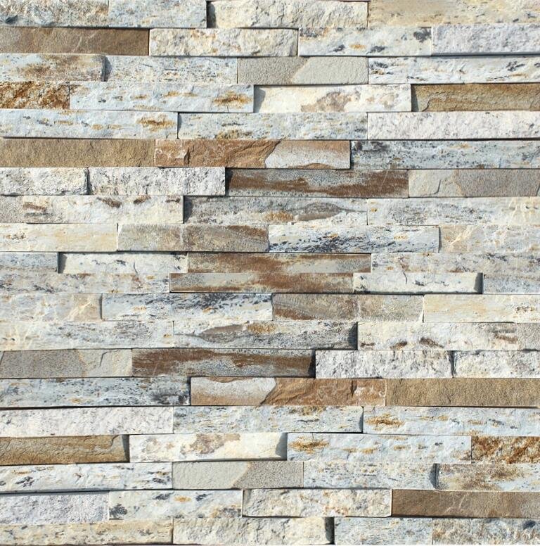 Stacked stone ledger panel TSP-021, natural split face 15x60cm wholesale colorway from the Yixian factory series