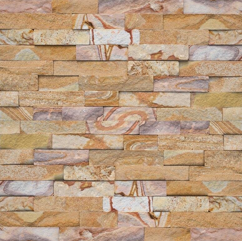 Stacked stone ledger panel TSP-024, natural split face 15x60cm wholesale colorway from the Yixian factory series