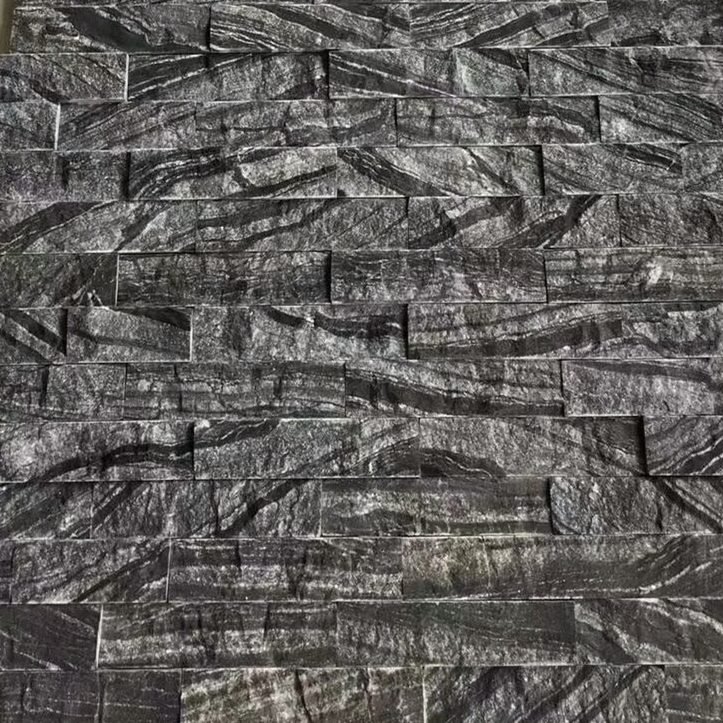 Stacked stone ledger panel TSP-007, natural split face 15x60cm wholesale colorway from the Yixian factory series