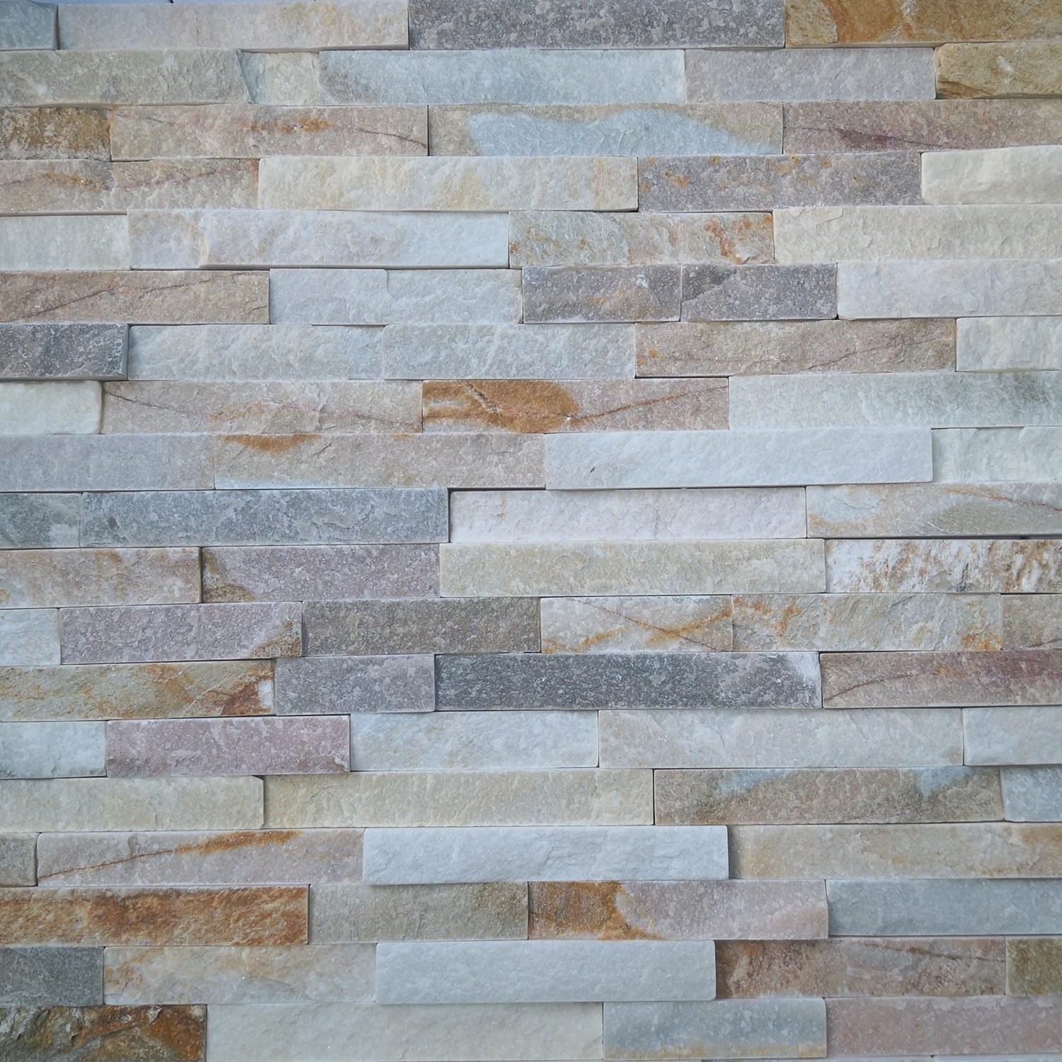 Stacked stone ledger panel TSP-008, natural split face 15x60cm wholesale colorway from the Yixian factory series