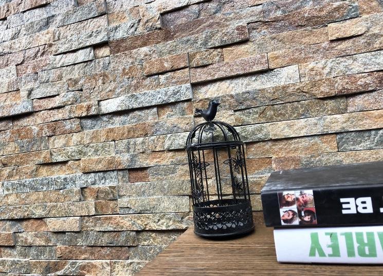 stacked stone application - natural stone cladding application scene on exterior wall, villa facade, fireplace and feature wall, supplied factory direct for wholesale projects - photo 10