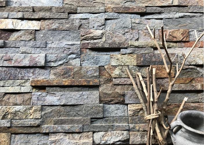 stacked stone fireplace veneer commercial interior - natural stone feature wall for hospitality design