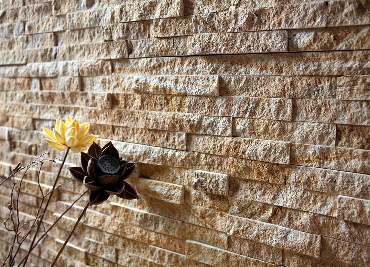 stacked stone application - natural stone cladding application scene on exterior wall, villa facade, fireplace and feature wall, supplied factory direct for wholesale projects - photo 16
