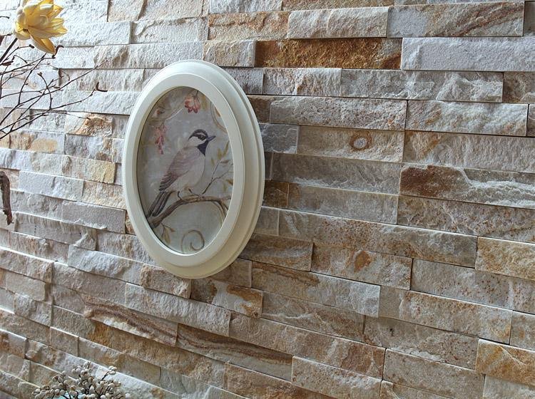 stacked stone application - natural stone cladding application scene on exterior wall, villa facade, fireplace and feature wall, supplied factory direct for wholesale projects - photo 22