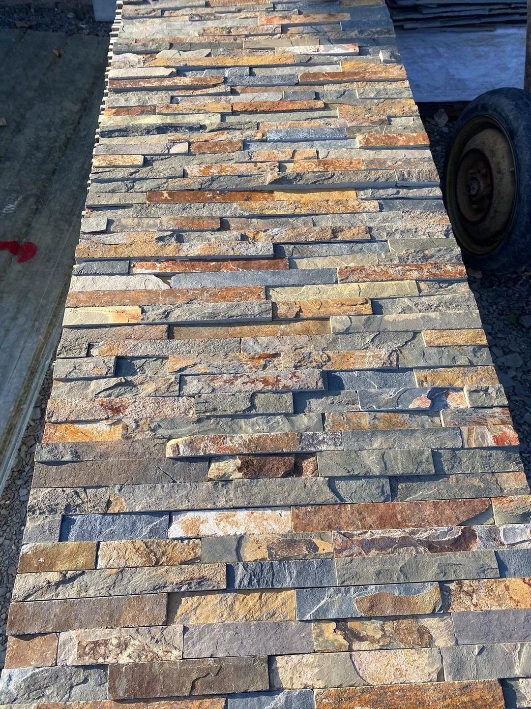 stacked stone details - split face texture of exterior stone veneer panels for cold climate cladding