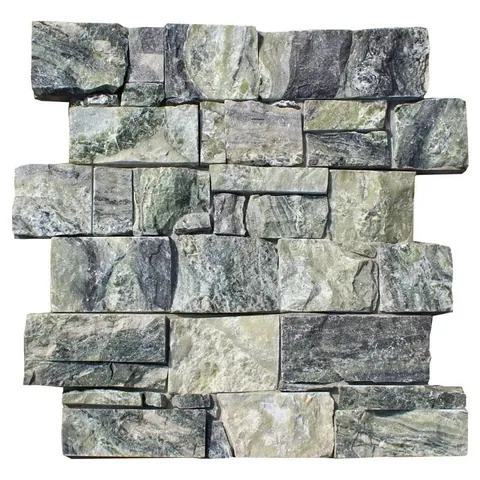 Interlocking Z panels cement backed stone cladding for commercial facades