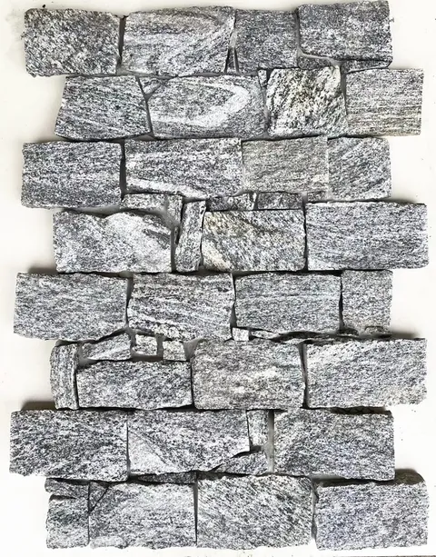 Interlocking z panel colorway, cement backed stone cladding 20x55cm for seamless commercial facades