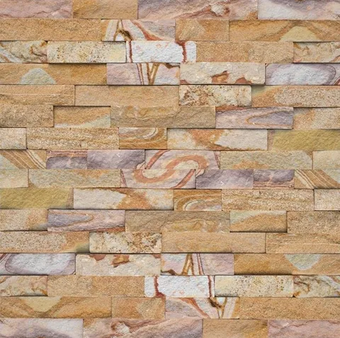 Stacked stone ledger panel TSP-024, natural split face 15x60cm wholesale colorway from the Yixian factory series