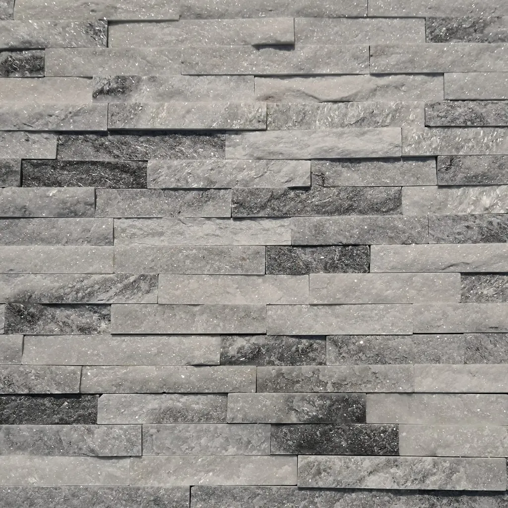 Stacked stone ledger panel TSP-003, natural split face 15x60cm wholesale colorway from the Yixian factory series